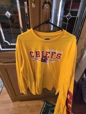 Kansas City Chiefs Yellow Long-Sleeve Mens Shirt